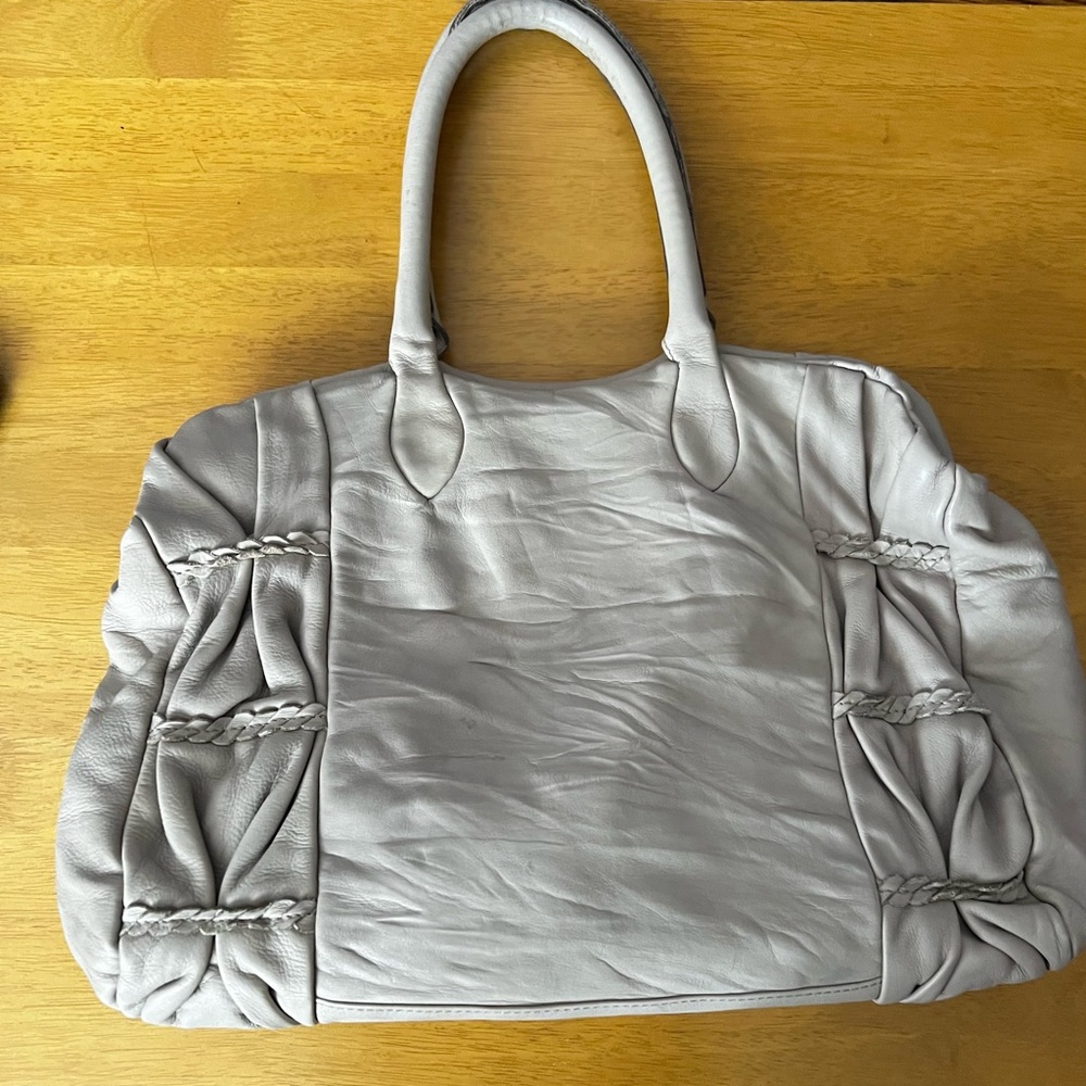 Cream Made in Italy Shoulder Bag with Elegant Design